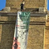Protester Climbs King’s Cross Clock Tower With Dog in Anti-Iran Demonstration